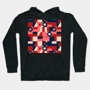 Modern Colorful geometric shapes pattern design Hoodie